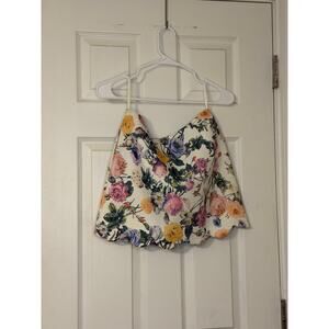 Very J Floral Scalloped Hem Mini Skirt Women’s Size S Cottagecore
